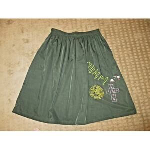 MIRA MIKATI Embroidered Midi Skirt Hopscotch Jump Green - Size US 4- EUC